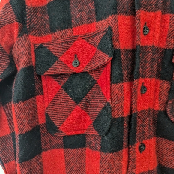 Vintage 70s Buffalo Plaid Shacket Flannel - Picture 5 of 13